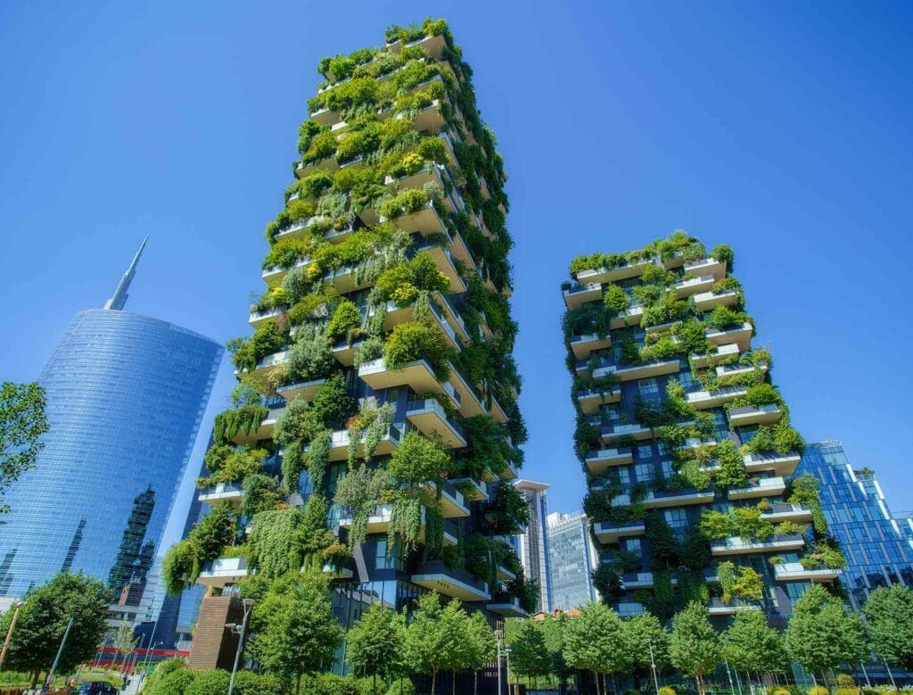 In Mailand sorgt der vertikale Wald „Bosco verticale“ für mehr Grün in der Stadt. © unsplash